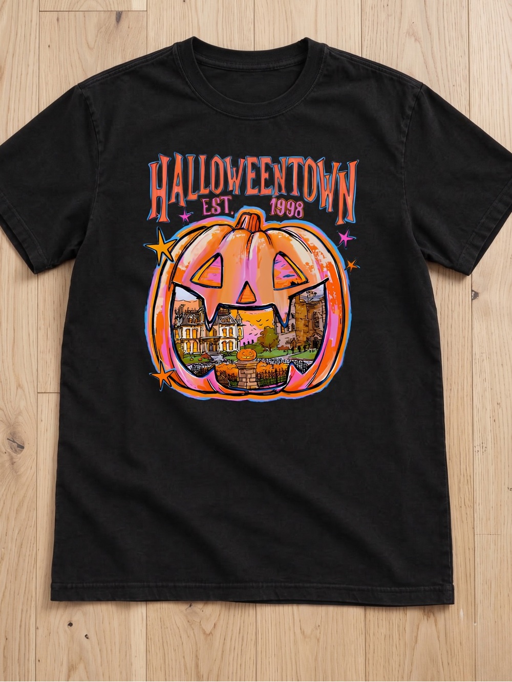 Gildan Black Vintage Halloweentown t shirt, Halloweentown 1998 Tee